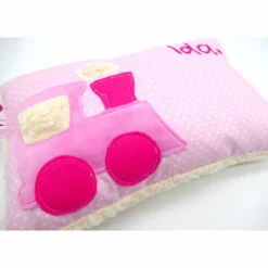 Namenskissen Taufkissen Kuschelkissen Kindergartenkissen Geburtsgeschenk  Eisenbahn Lok Lokomotive