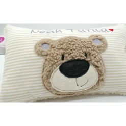 Namenskissen Taufkissen Kuschelkissen Kindergartenkissen Geburtsgeschenk  Bär Teddybär Kuschelbär