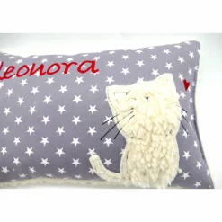 Namenskissen Taufkissen Kuschelkissen Kindergartenkissen Geburtsgeschenk  Schmusekissen Katze Kätzchen