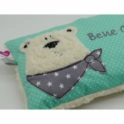 Namenskissen Taufkissen Kuschelkissen Kindergartenkissen Geburtsgeschenk Bär Eisbär Kuschelbär