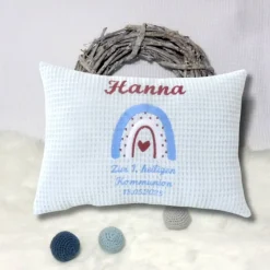 Namenskissen zu Kommunion oder Konfirmation, personalisiertes Kissen für Jungen, Kissen mit Namen