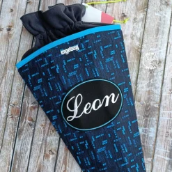 Namenspatch XXL für Schultüten mit Wunschnamen in schwarz oder weiß