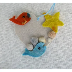 Namensschild für die Schultüte Schulanfang Fische