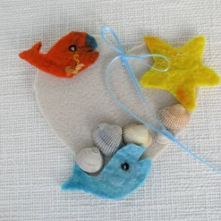 Namensschild für die Schultüte Schulanfang Fische