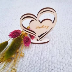 Namensschilder Hochzeit | Holz Tischdeko Hochzeit | Personalisierte Dekoration | Hochzeit Tischkarte | Gastgeschenk