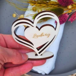 Namensschilder Hochzeit | Holz Tischdeko Hochzeit | Personalisierte Dekoration | Hochzeit Tischkarte | Gastgeschenk