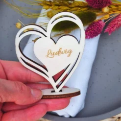 Namensschilder Hochzeit | Holz Tischdeko Hochzeit | Personalisierte Dekoration | Hochzeit Tischkarte | Gastgeschenk