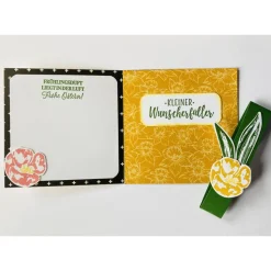 Narzissen Tulpen Geldkarte Gutscheinkarte - Osterkarte UniKat Handarbeit Stampin'Up