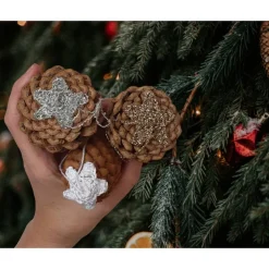 Natürliche Weihnachtsdeko: Kiefer- & Fichtenzapfen als rustikaler Baumschmuck – Winterdekoration zum Aufhängen