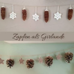 Natürliche Weihnachtsdeko: Kiefer- & Fichtenzapfen als rustikaler Baumschmuck – Winterdekoration zum Aufhängen