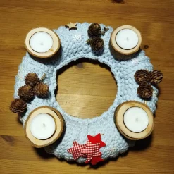 Natürlicher Adventskranz – handgefertigt, nachhaltig & wiederverwendbar