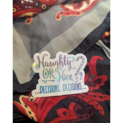 Naughty or Nice |  Sarkastische Aufkleber für Journal, Laptop, Handy