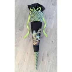 NEU! Schultüte Traktor, Stoff, genäht, Step by Step, Zuckertüte 70cm Stoff, Stickereien, Name inklusive