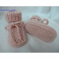 Neugeborenenset rosa – handgestrickte Babymütze & Babyschuhe aus Wolle & Cashmere
