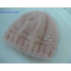 Neugeborenenset rosa – handgestrickte Babymütze & Babyschuhe aus Wolle & Cashmere
