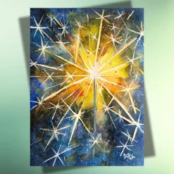 Neujahrsglück – 3er Postkarten-Set mit handgemalten Silvester- & Glücksmotiven inkl. Umschlägen