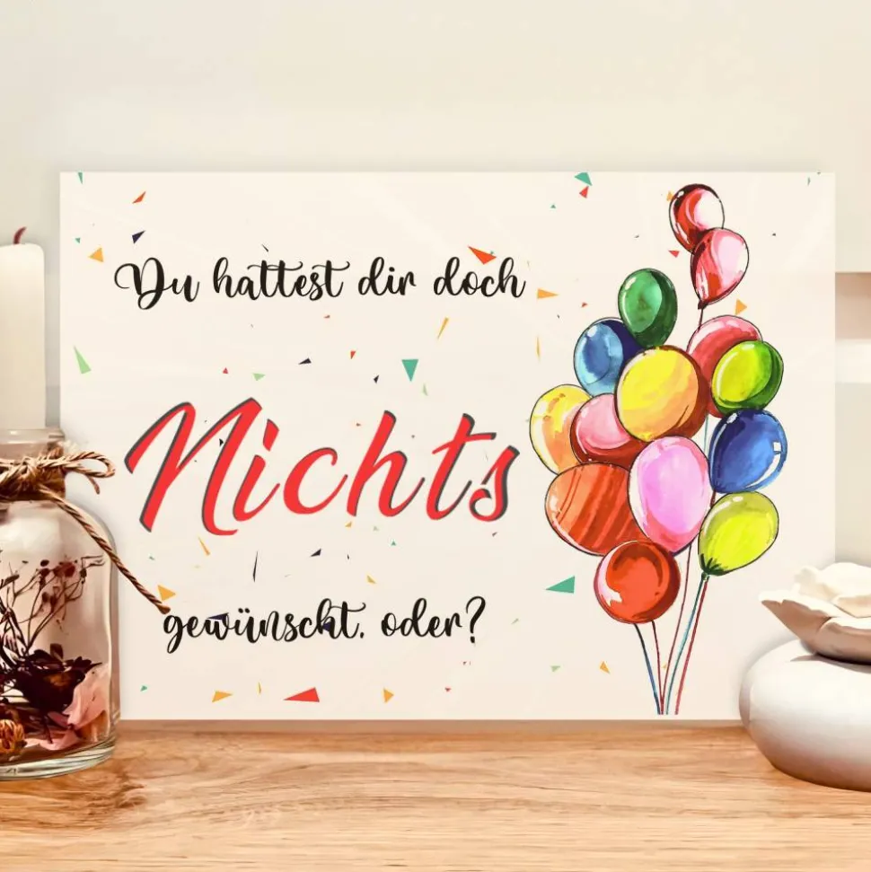 Nichts zum Geburtstag Geldgeschenk – Originelle Geschenkidee für Wunschlos Glückliche