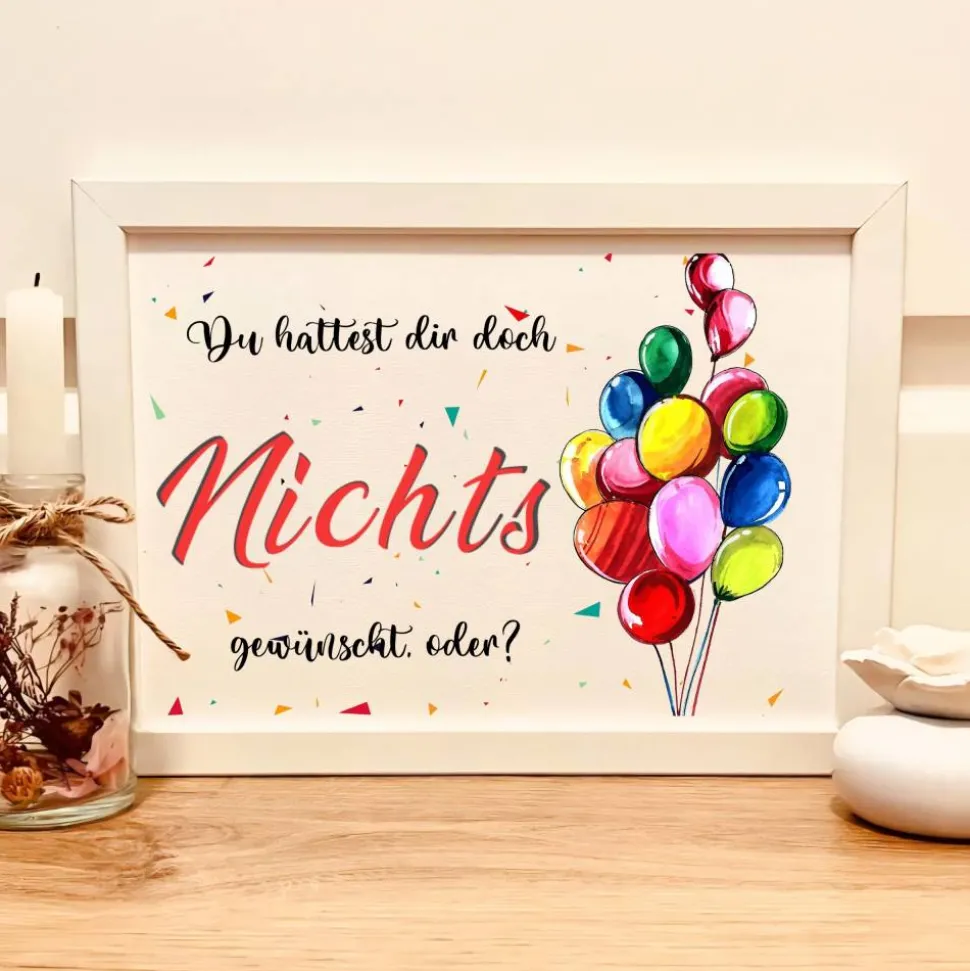 Nichts zum Geburtstag Geldgeschenk – Originelle Geschenkidee für Wunschlos Glückliche