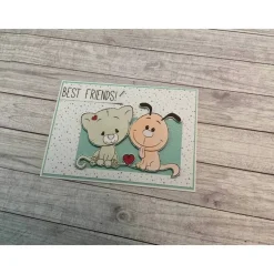 Niedliche Grußkarten / Glückwunschkarten für Kinder zum Geburtstag, für Mädchen & Jungen, Katzen & Hunde, Handarbeit