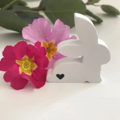 Niedliche kleine Osterhasen aus Beton, 4,5 x 5 cm