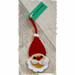 Niedliche Nikolausanhänger gehäkelt - Gesicht beidseitig angebracht! Höhe ca. 13cm - 17cm