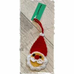 Niedliche Nikolausanhänger gehäkelt - Gesicht beidseitig angebracht! Höhe ca. 13cm - 17cm