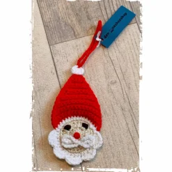 Niedliche Nikolausanhänger gehäkelt - Gesicht beidseitig angebracht! Höhe ca. 15 cm
