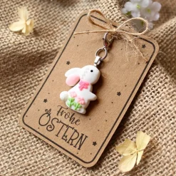 Niedlicher Hasen Anhänger mit Geschenkkarte – Perfekte Kleinigkeit fürs Osternest