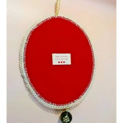 Nikolaus- und Weihnachtsdekoration als Kunst zum Aufhängen mit Stickereien und Verzierungen. Handgemacht und besonders!