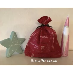 Nikolausbeutel Weihnachtsbeutel  Geschenksäckchen Unikat - Merry Christmas