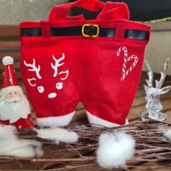 Nikolaushose Mini personalisierbar | Weihnachtsmann Hose als Geschenkverpackung | Lustige Nikolaus Geschenkidee für Kind