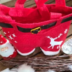 Nikolaushose Mini personalisierbar | Weihnachtsmann Hose als Geschenkverpackung | Lustige Nikolaus Geschenkidee für Kind