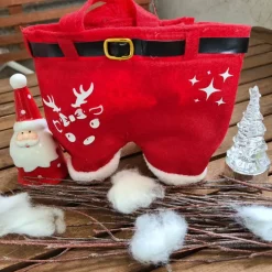 Nikolaushose Mini personalisierbar | Weihnachtsmann Hose als Geschenkverpackung | Lustige Nikolaus Geschenkidee für Kind