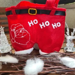 Nikolaushose Mini personalisierbar | Weihnachtsmann Hose als Geschenkverpackung | Lustige Nikolaus Geschenkidee für Kind