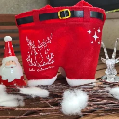 Nikolaushose Mini personalisierbar | Weihnachtsmann Hose als Geschenkverpackung | Lustige Nikolaus Geschenkidee für Kind