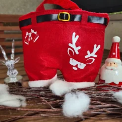 Nikolaushose Mini personalisierbar | Weihnachtsmann Hose als Geschenkverpackung | Lustige Nikolaus Geschenkidee für Kind