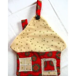 Nikolaushäuschen schöner Advents- und Weihnachts-Dekohänger genäht von Hobbyhaus