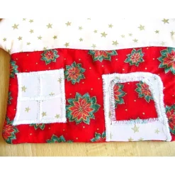 Nikolaushäuschen schöner Advents- und Weihnachts-Dekohänger genäht von Hobbyhaus