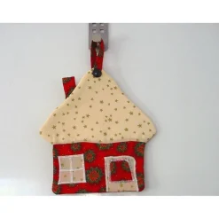 Nikolaushäuschen schöner Advents- und Weihnachts-Dekohänger genäht von Hobbyhaus