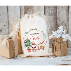 Nikolaussack, Geschenke Kinder personalisiert mit Name, Nikolausgeschenk, Tasche, Nikolausbeutel Weihnachten