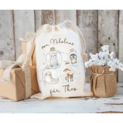 Nikolaussack, Geschenke Kinder personalisiert mit Name, Nikolausgeschenk, Tasche, Nikolausbeutel Weihnachten
