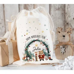 Nikolaussack, Geschenke Kinder personalisiert mit Name, Nikolausgeschenk, Tasche, Nikolausbeutel Weihnachten