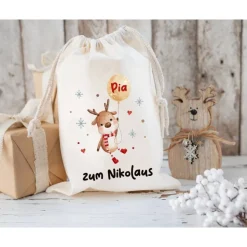 Nikolaussack, Geschenke Kinder personalisiert mit Name, Nikolausgeschenk, Tasche, Nikolausbeutel Weihnachten