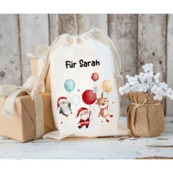 Nikolaussack, Weihnachtssäckchen personalisiert mit Name, Nikolausgeschenk, Tasche, Nikolausbeutel Weihnachten
