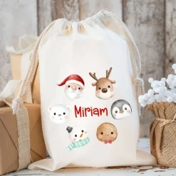 Nikolaussack, Weihnachtssäckchen personalisiert mit Name, Nikolausgeschenk, Tasche, Nikolausbeutel Weihnachten
