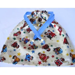 Nikolaussäckchen in beige mit schönen Teddybärmotiven genäht von Hobbyhaus