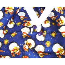 Nikolaussäckchen in blau mit Schneemannmotiven genäht von Hobbyhaus