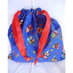 Nikolaussäckchen in blau mit süßen Teddybärmotiven - 1 - genäht von Hobbyhaus