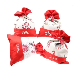 Nikolaussäckchen Nikolaus mit Geschenk und Namen Dekoration Weihnachten  Advent Alternative Nikolaustiefel Nikolaussack