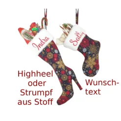Nikolaussocke oder Highheel mit deinem Wunschtext